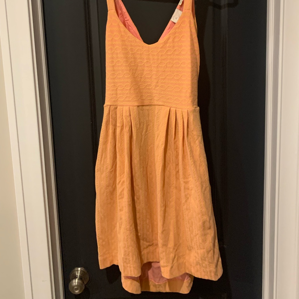 Pink/Peach Open-Back Sun Dress